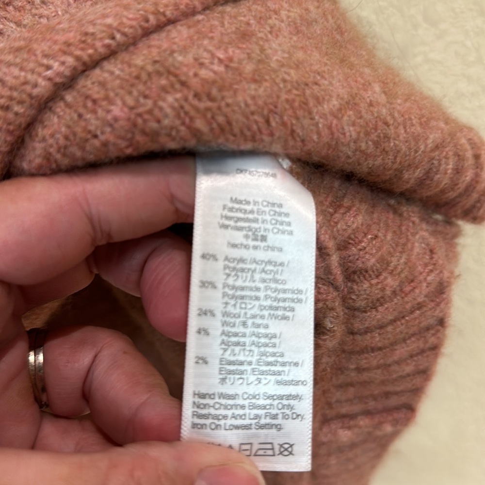 Madewell Wilmington dusty rose Hoodie Sweater size large - Picture 6 of 7